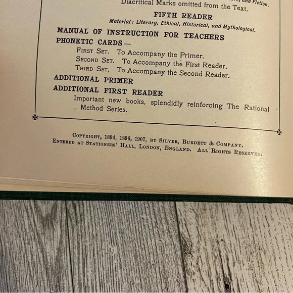 The Rational Method in Reading First Reader, Copyright 1907 by Edward G. Ward - Picture 4 of 7